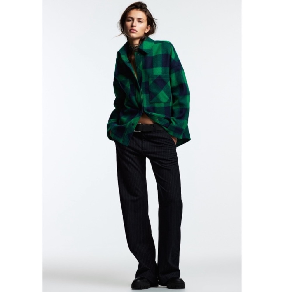 Zara Plaid Shirt Jacket